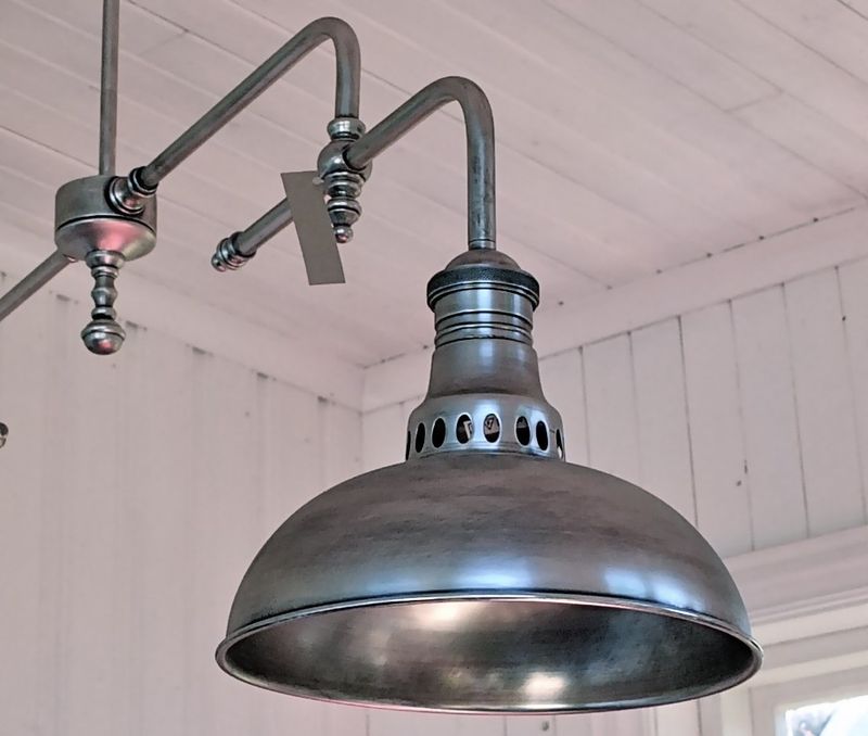 TAKLAMPE dobbel Antikk Silver