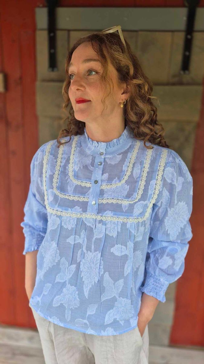 ISABELLA Bluse Blue Stripe