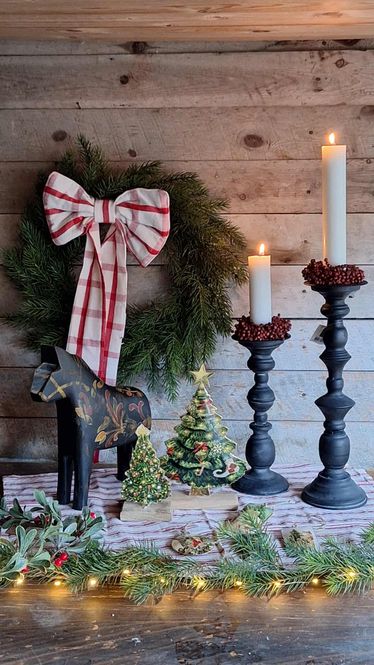 Hovedbilde EMALJERT Julepynt Nostalgi Juletre Stående 