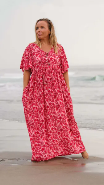 Hovedbilde MALVA Maxi Kjole Rosarød 