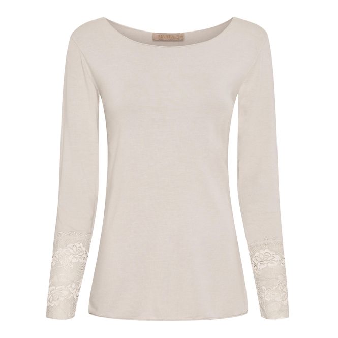 Hovedbilde T-SHIRT med Blonder Beige