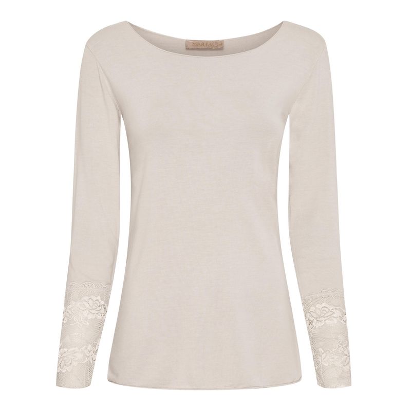 T-SHIRT med Blonder Beige
