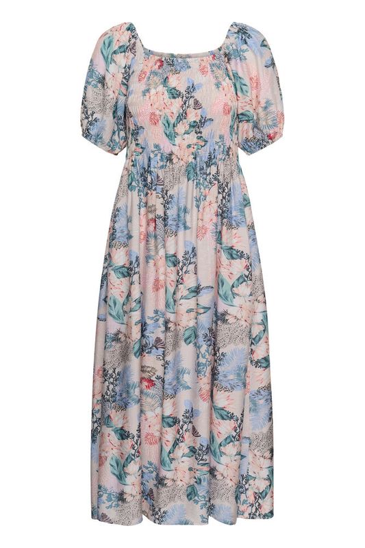 LOTUS Greece Smock Kjole Whitecap/Blue 