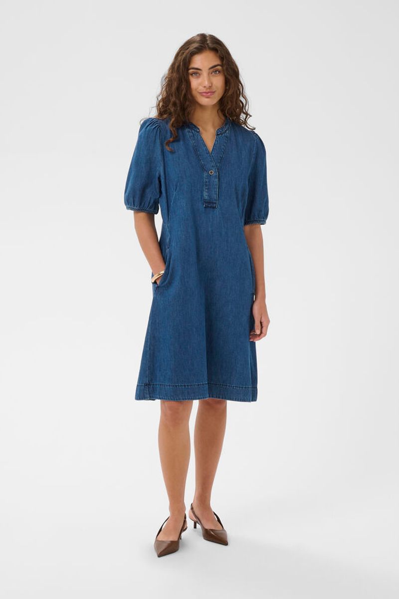 BERTELINE Arpa SS Kjole Dark Blue Wash