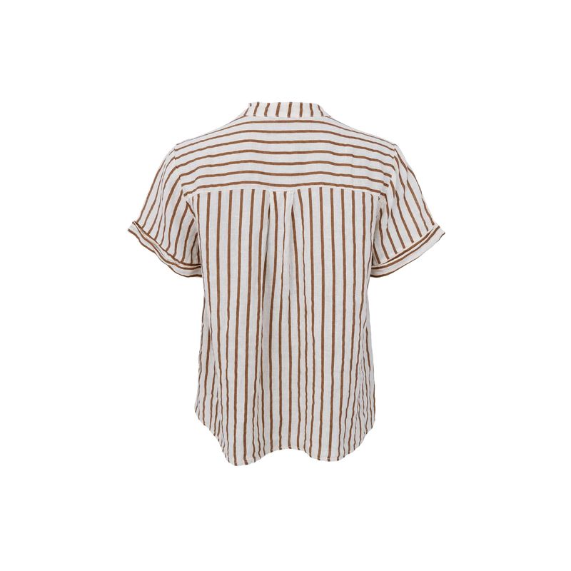 MELINA Linbluse Stripe Camel