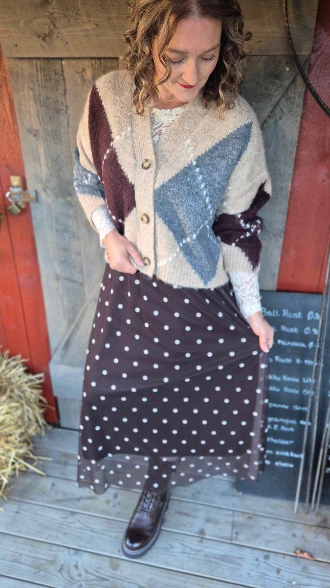  LAIANA Strikket Cardigan Sand Melange