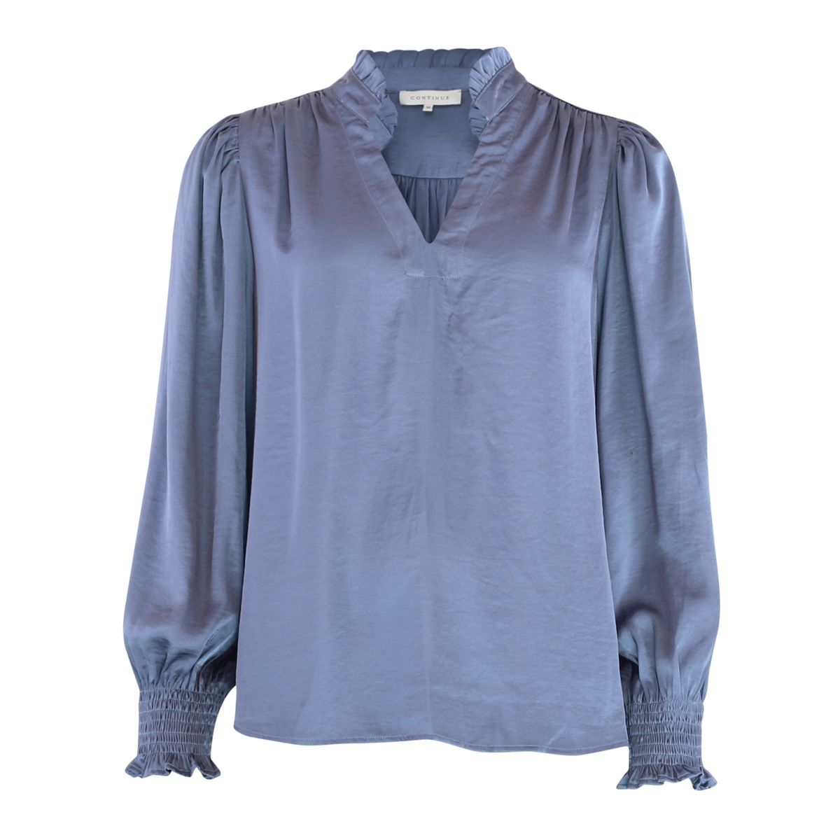 MOE Satin Bluse Dove Blue