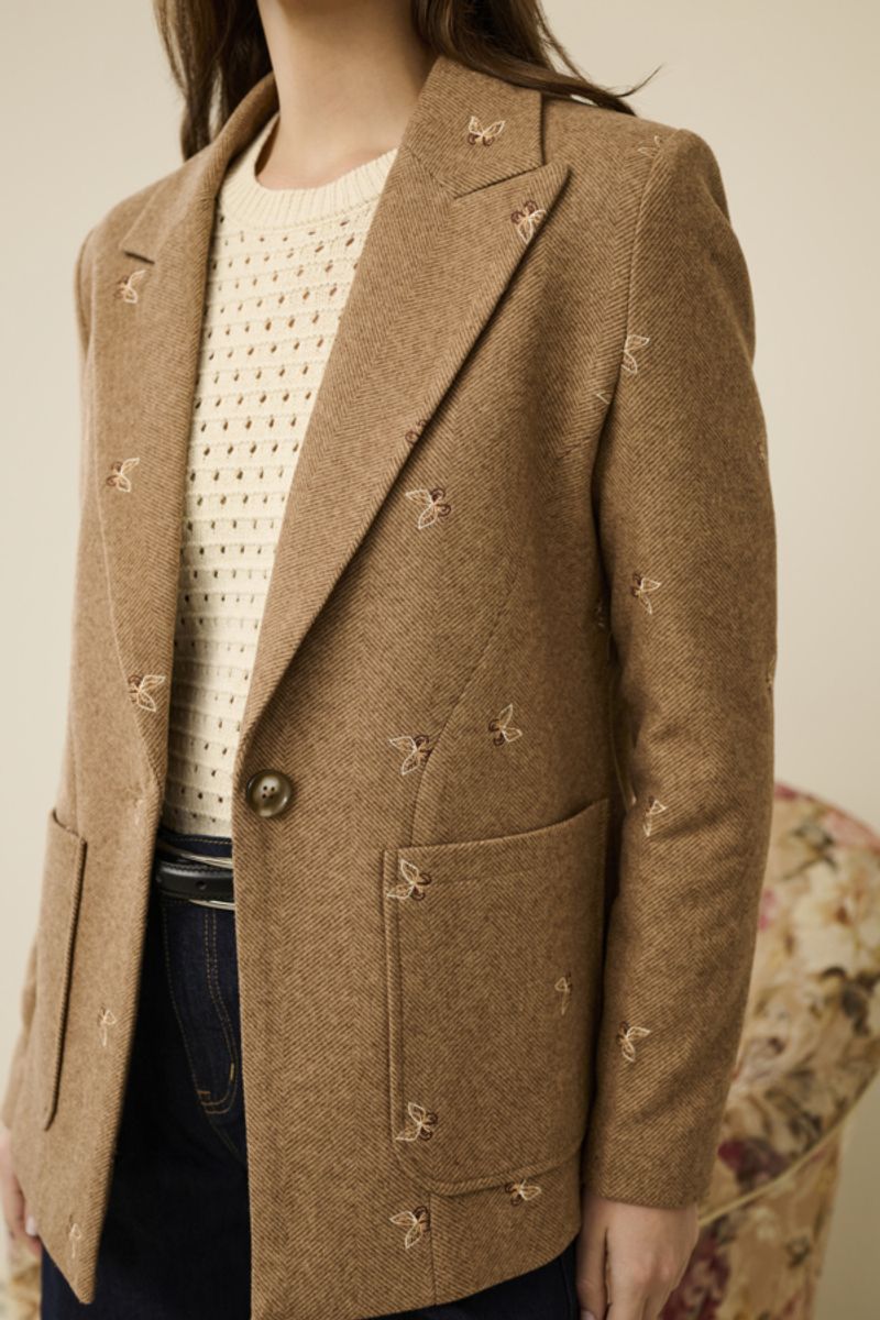 HERNING Blazer Beige/Brown