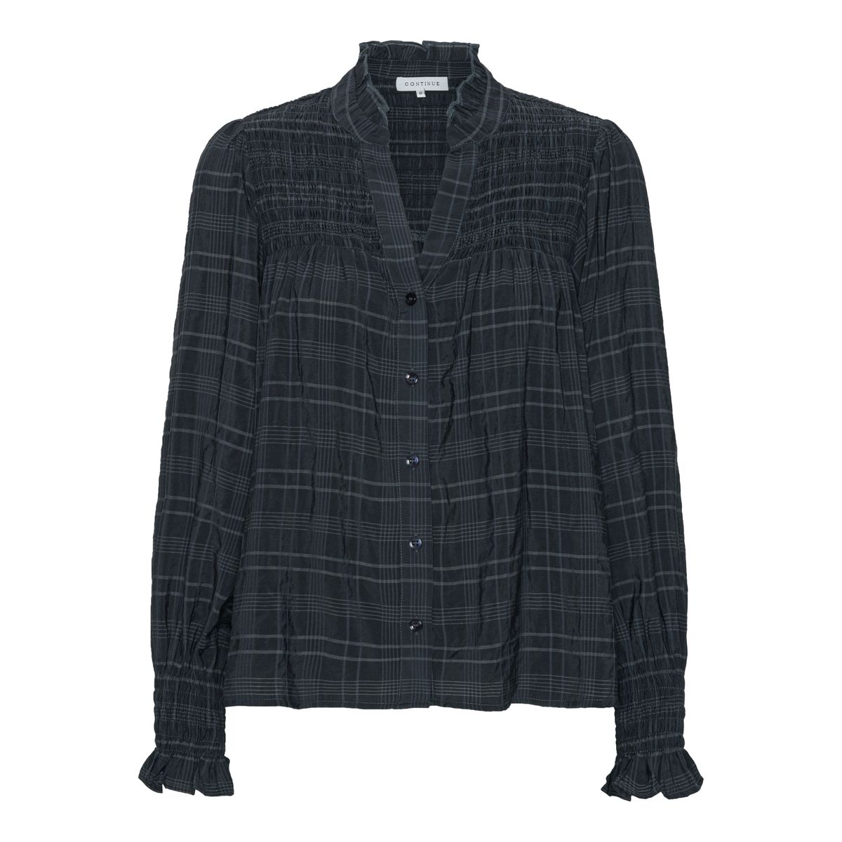 IBEN Grey Check Bluse