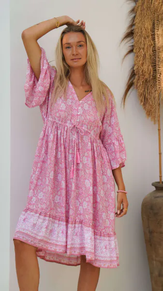 Hovedbilde GEORGINE Kort Kjole Rosa 