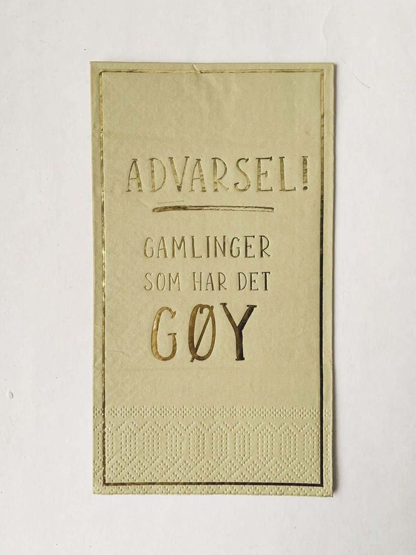 SERVIETT Gamlinger Som Har Det Gøy 