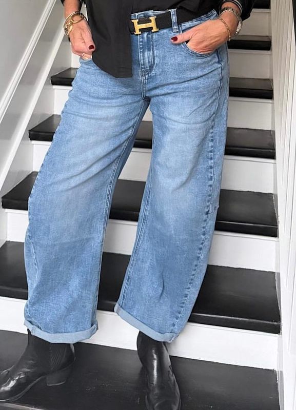 MOWITA Barrel Jeans Light Blue