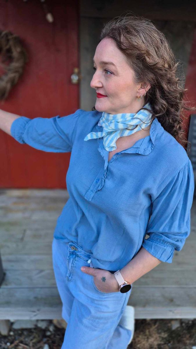 TINA Linskjorte Jeans