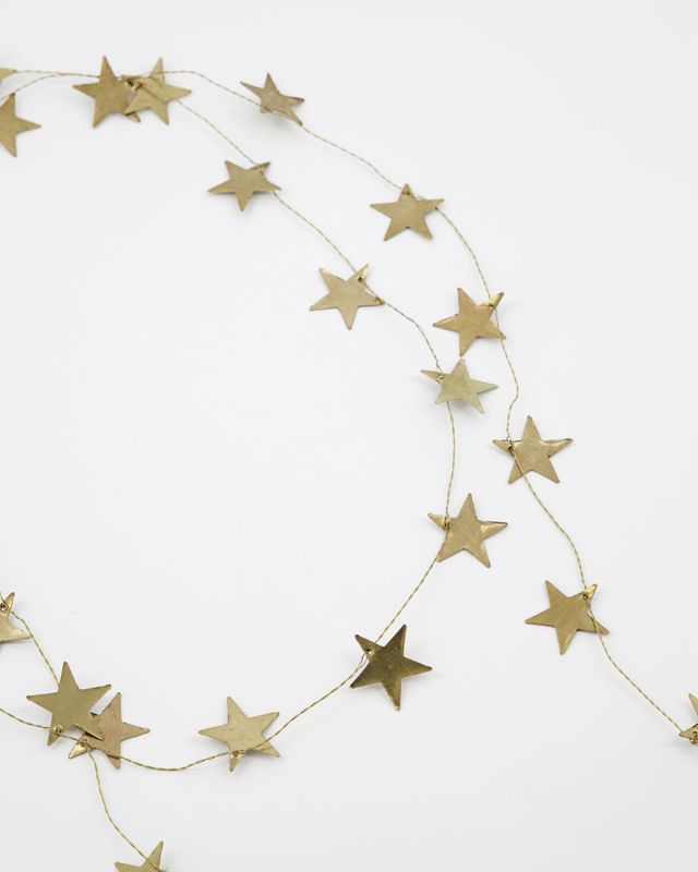 GUIRLANDER Stars Antikk Messing 