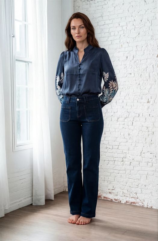 SELMA Bluse Navy 