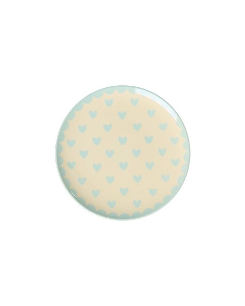 TALLERKEN With Favorite Hearts Print - Dark Mint - Small