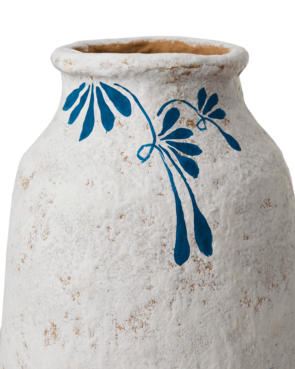 ANGUS Vase Elfenben/Blå