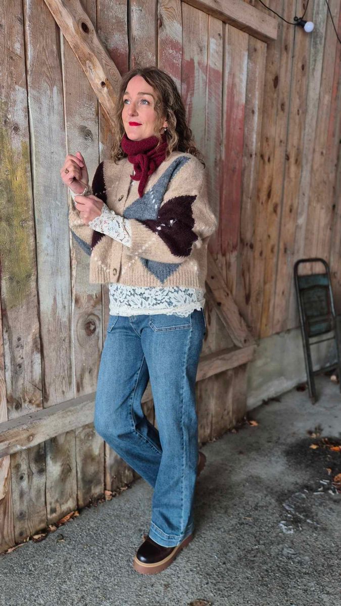  LAIANA Strikket Cardigan Sand Melange