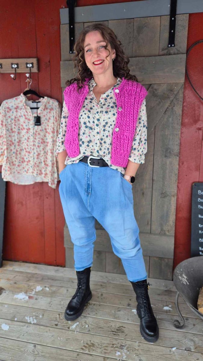 MARTE Bluse Flowermix Blue