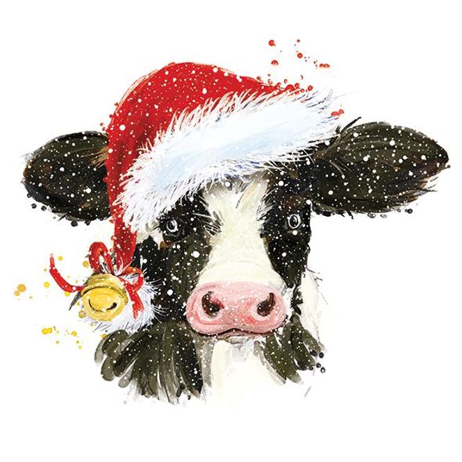 Hovedbilde SERVIETT Lunsj Christmas Cow  