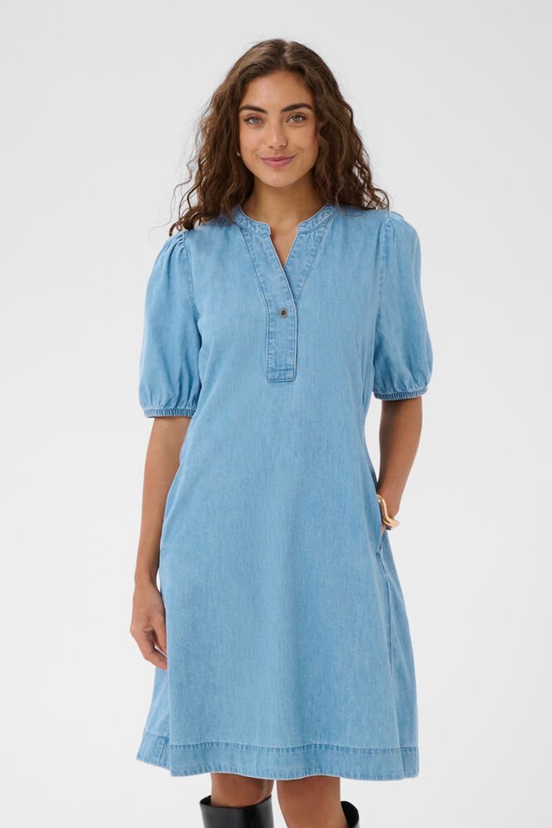 BERTELINE Arpa Kjole Light Blue Wash