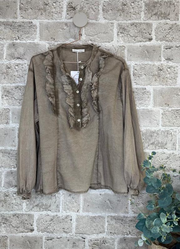 CLIMB Bluse Taupe