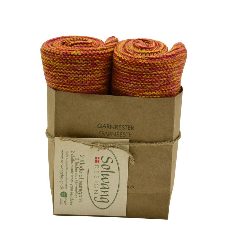 KJØKKENKLUTER Strikkede 2-pk Rust 