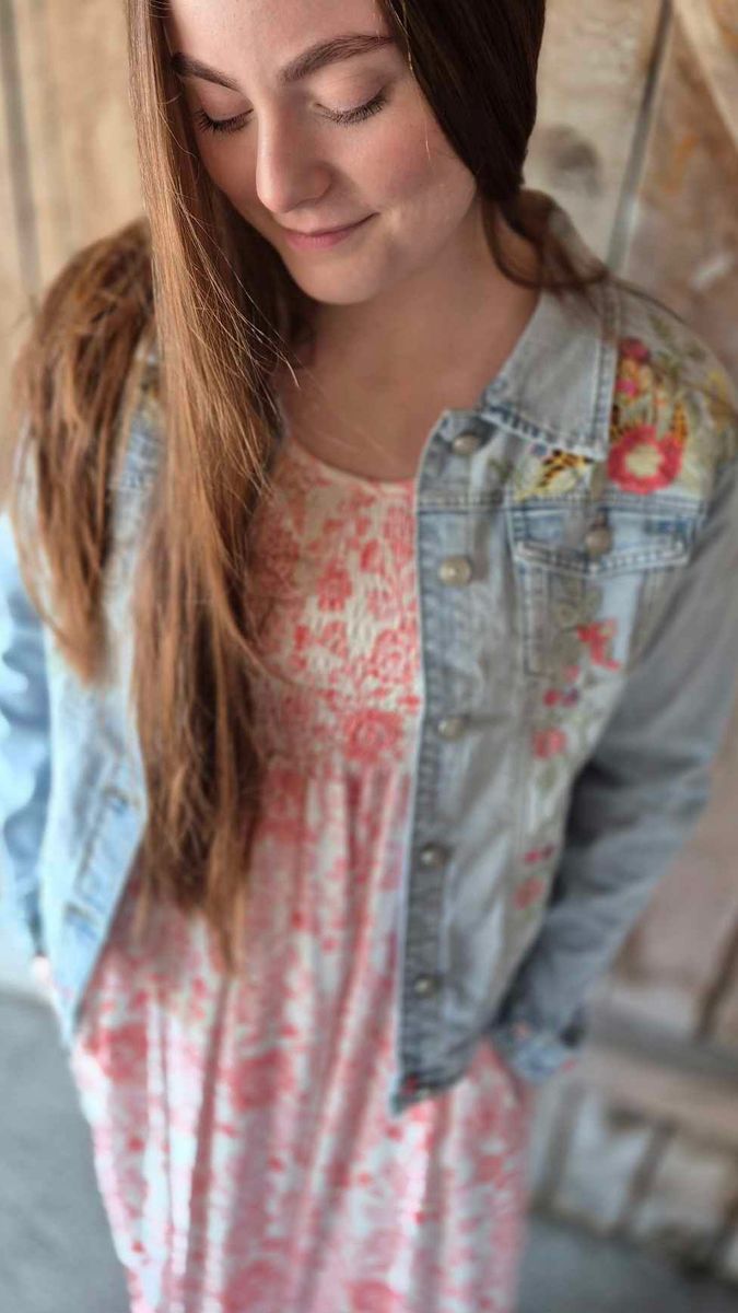 MARIT Smock Lang Kjole Corall