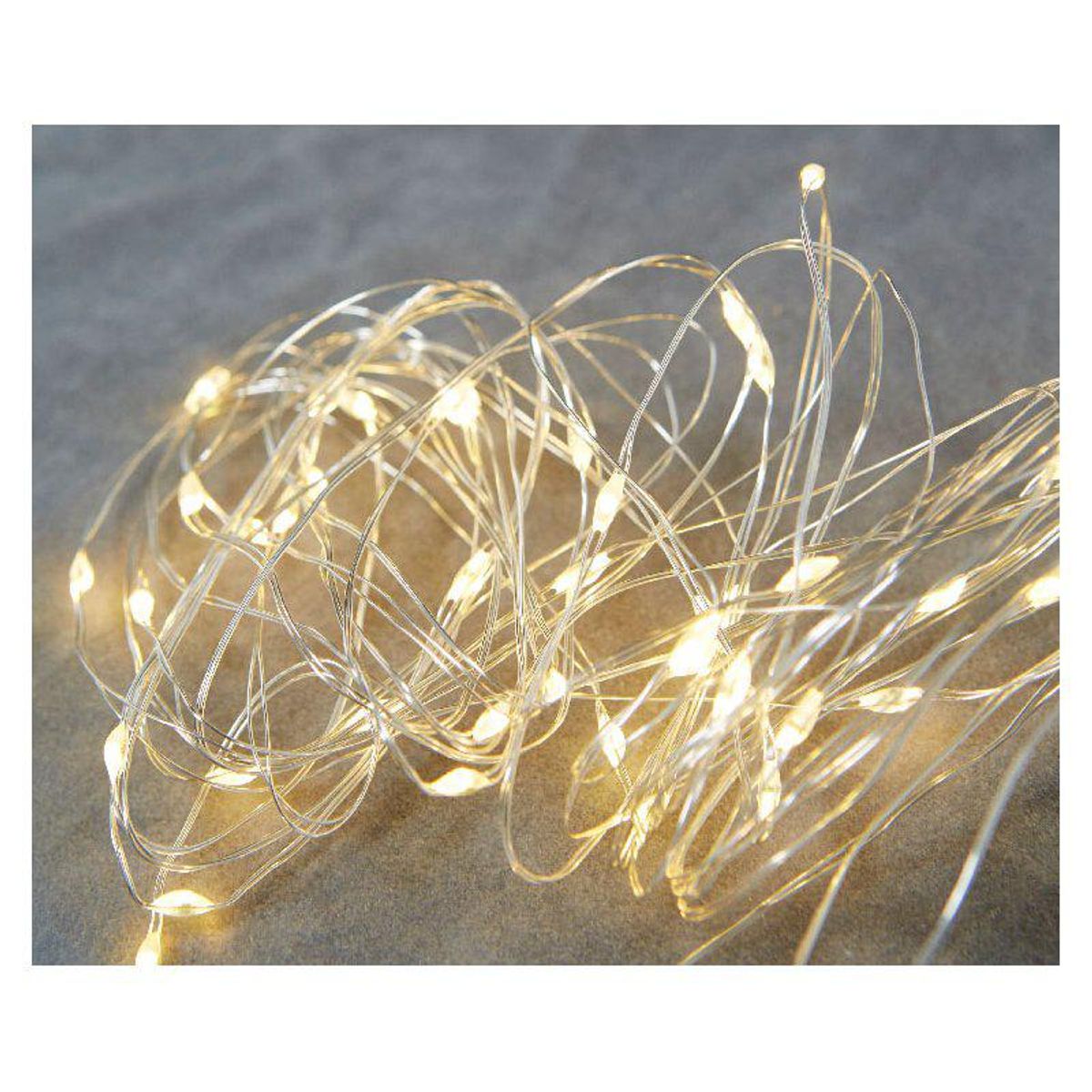 LYSSLYNGE Sølv/Varmhvit