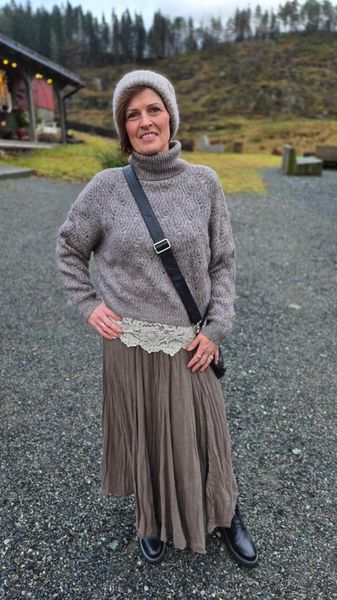 Hovedbilde ALVA Langt Skjørt Mørk Taupe