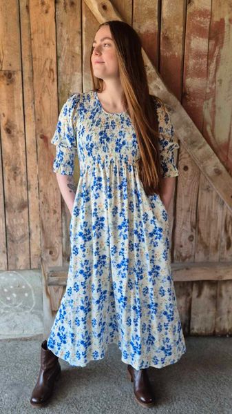 Hovedbilde MARIT Smock Lang Kjole Kobolt ...