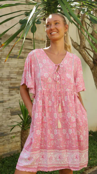 Hovedbilde MALVA Kort Kjole Lyserosa