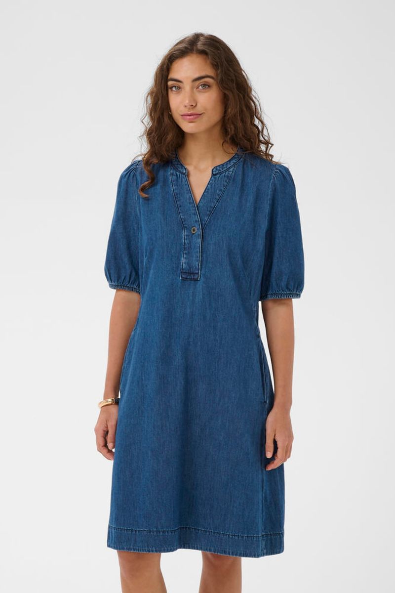 BERTELINE Arpa SS Kjole Dark Blue Wash
