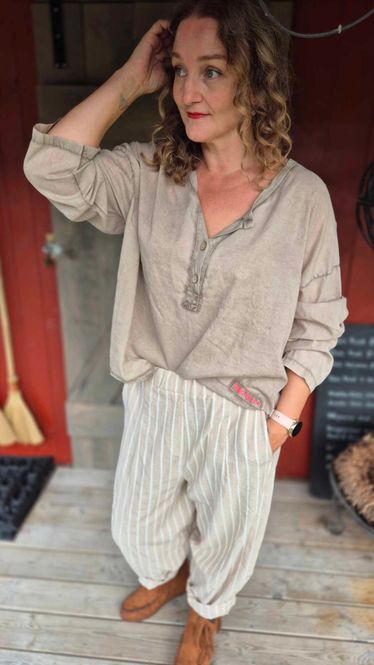 Hovedbilde SIENNA Bukse Beige Stripe