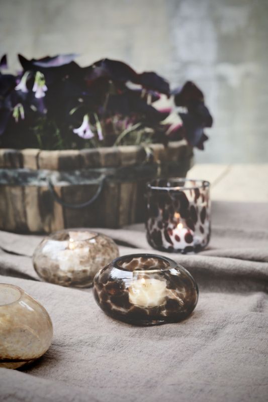 LYSGLASS Organisk Brun/Gull 