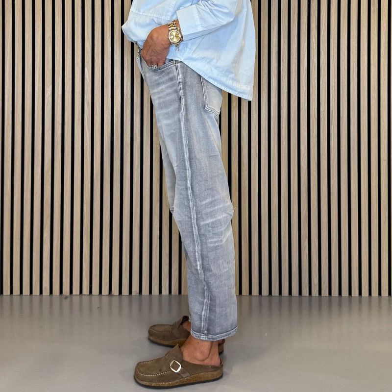 DAFNIE Baggy Jeans Grey Denim