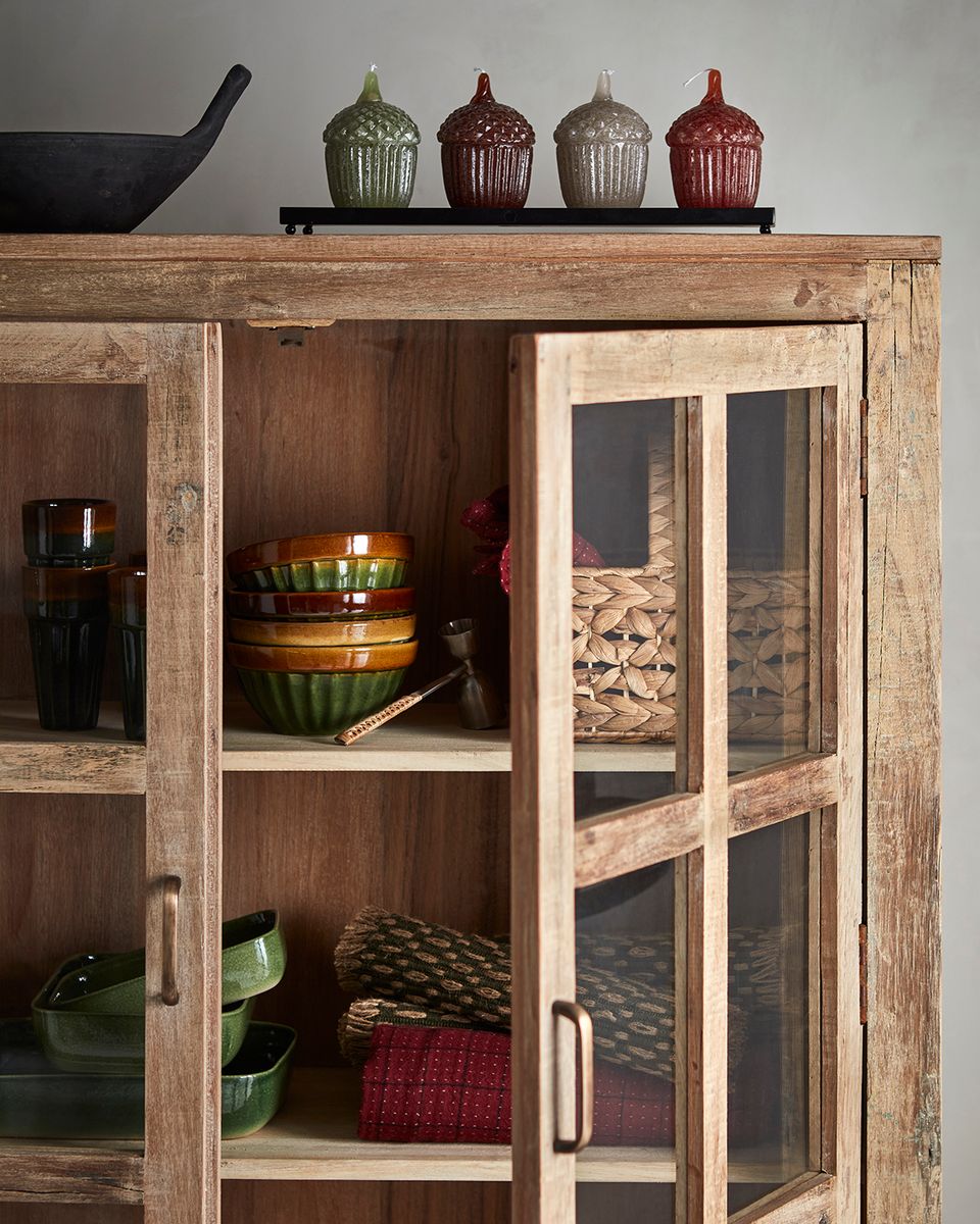 RIKO Vitrineskap Natur