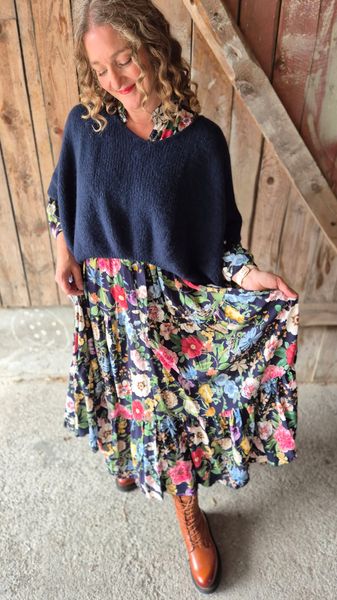 Hovedbilde FLORA Kjole Navy