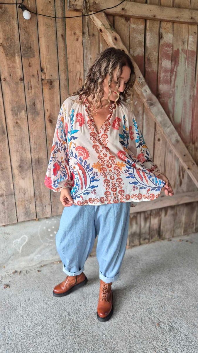 SIENNA Bukse Denim Stripe