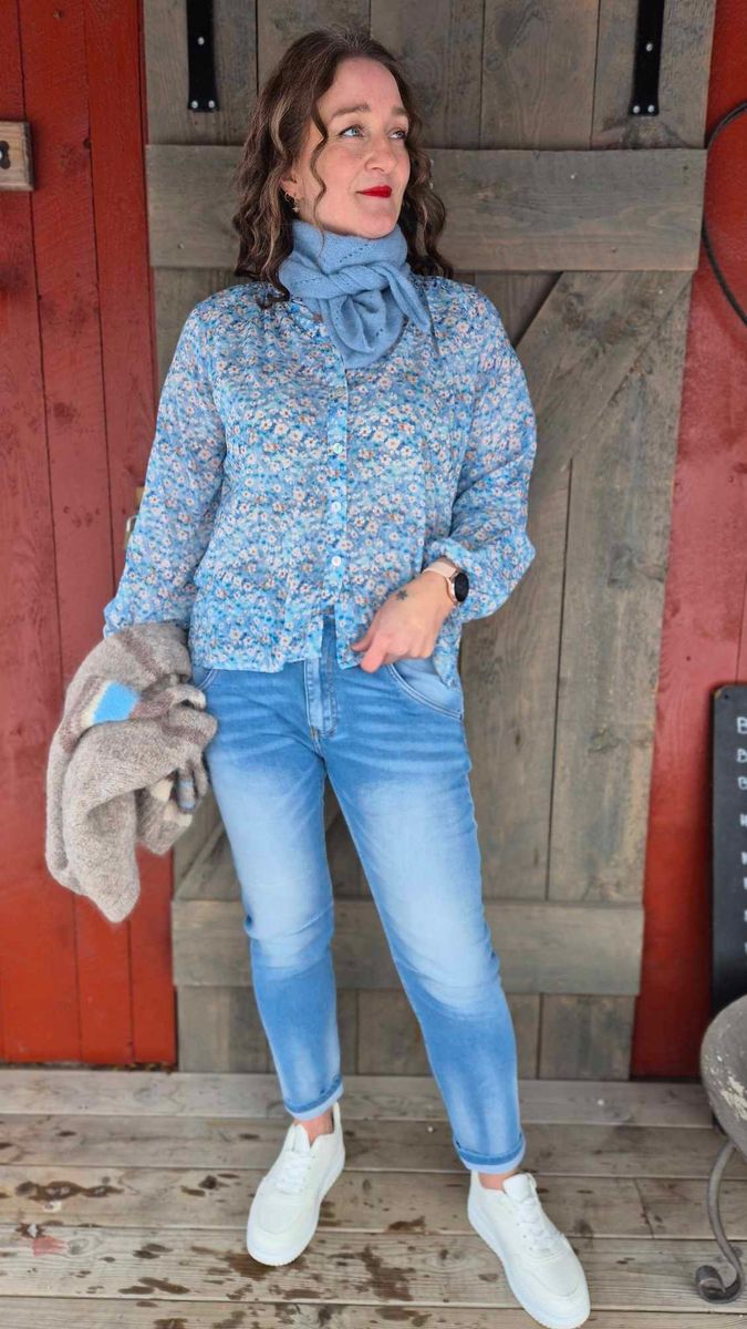 CECILIE Bluse Flowermix Blue