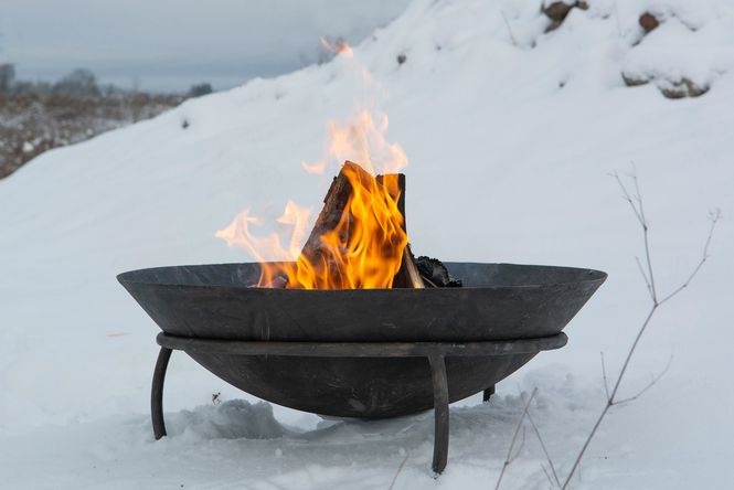 Hovedbilde BÅLPANNE Antikk Sinkfarget