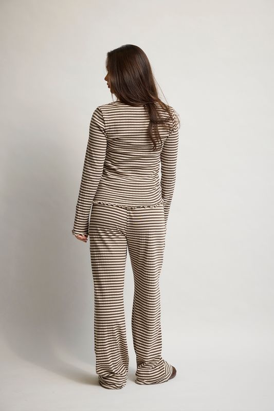 SOFT Bukse Stripe Brun 