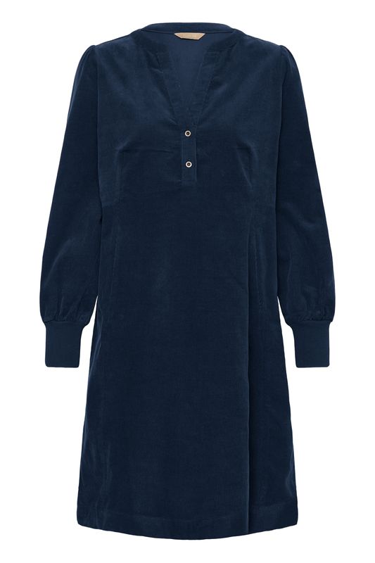 RHAENA Kjole Babycord Navy Knelengde