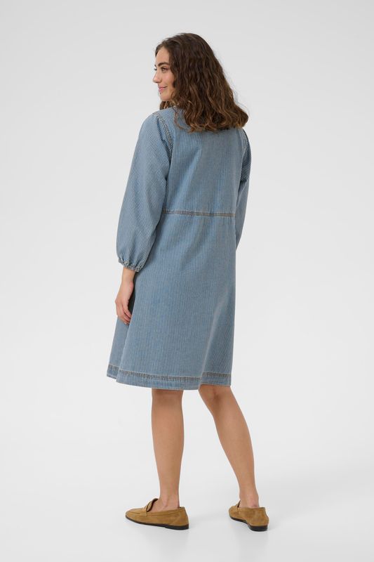 AYNA Kjole 3/4 Sleeve Blue/White Stripe