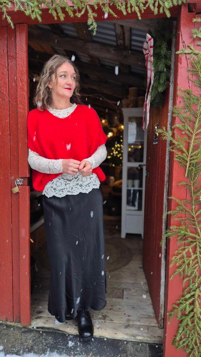 GLAMMY Langt Skjørt Black