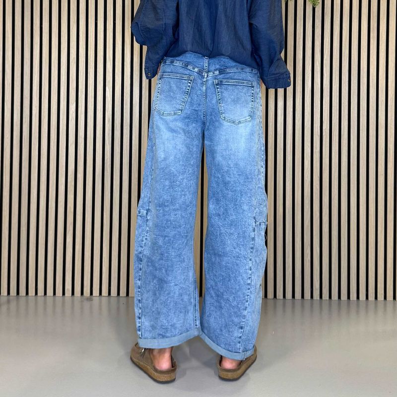 MOWITA Barrel Jeans Light Blue