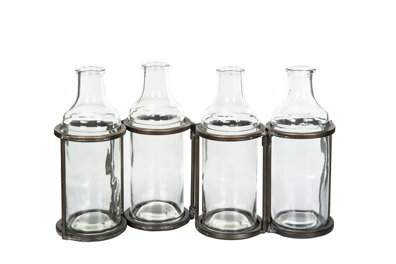 4 FLASKER i Stativ 